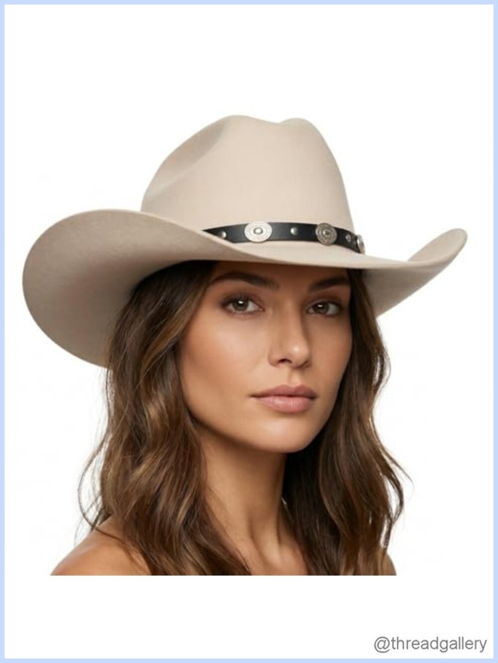 Shapeable Wide Brim Cowboy Hat 100% Polyester Dual Band Western